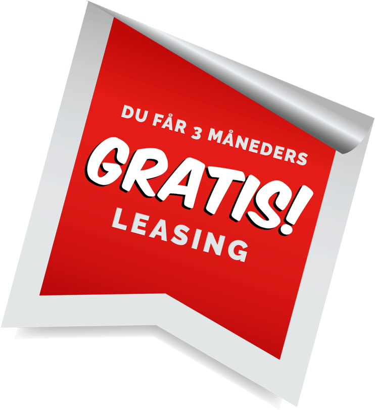 Du får 3 måneders GRATIS! leasing